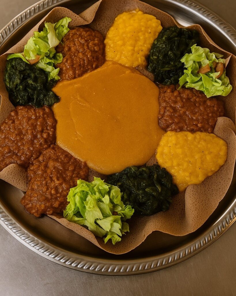 Vegan-friendly Ethiopian food and lentil dishes at Makda Restaurant Bernex