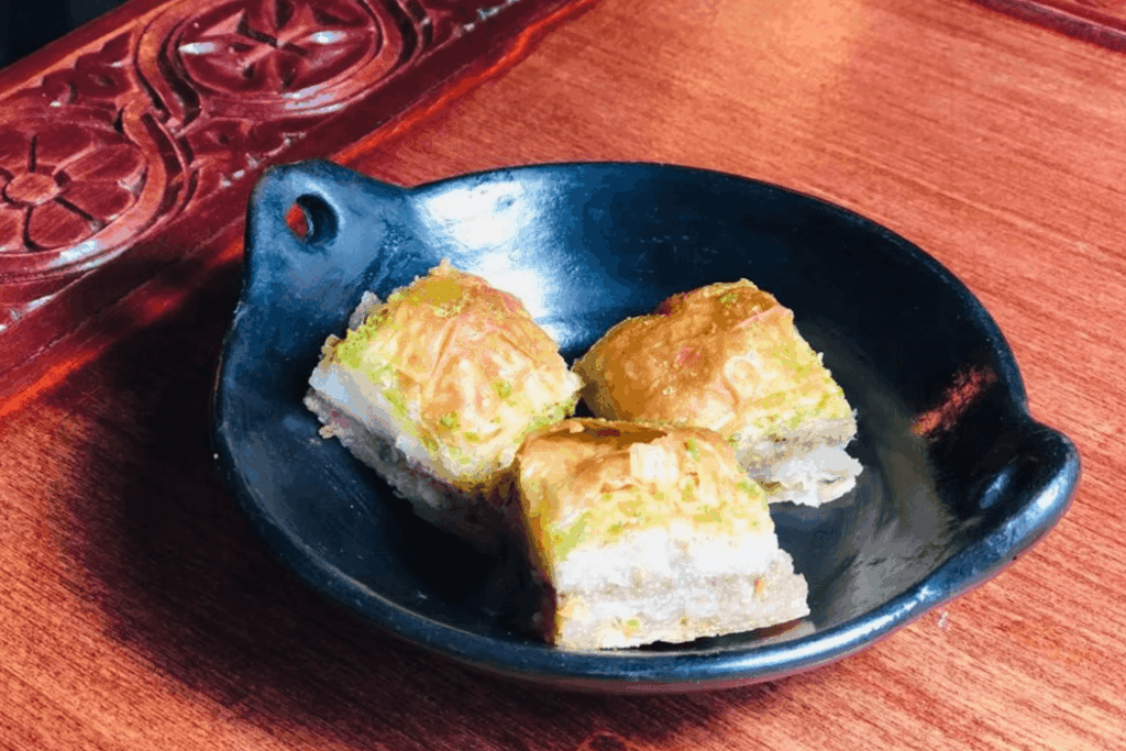 Traditional Eritrean dessert served at Hidmona Restaurant Geneva